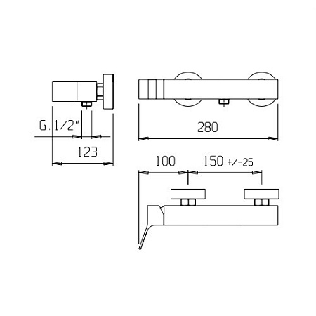 Смеситель Palazzani Young 07202610 для душа