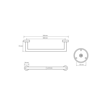 Поручень Bemeta Brilo 161307611 30 золото