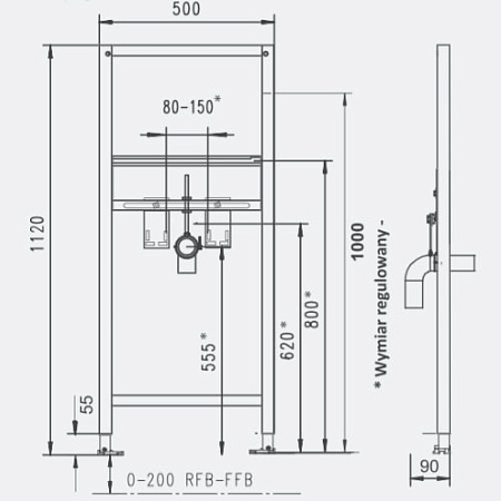 Система инсталляции Jomo Tech 174-92100000-00 для раковины