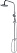 Душевая стойка RUSH Bella BL4535-111 без смесителя, хром