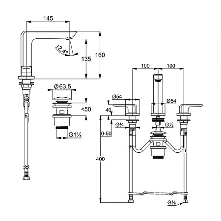 Смеситель Kludi Ameo 413930575 для раковины, хром