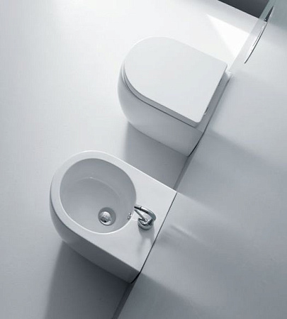 Крышка-сиденье Kerasan Flo 318901 белый/хром