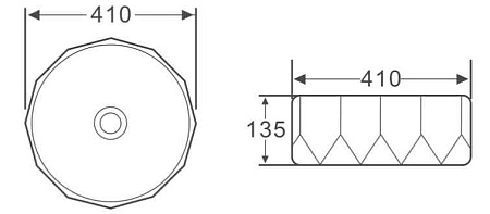 Раковина накладная BelBagno BB1409 41x41x13.5 белый