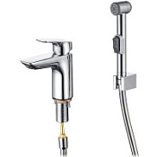 Смеситель с гигиеническим душем Aquatek Вега AQ1012CR для раковины, хром