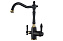 Смеситель Zorg Steel Hammer SH 812 BLACK BR для кухонной мойки/для фильтра, черный металл/бронза