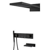 Душевой комплект Boheme Zodiac 132-2-B для душа, с изливом, черный