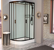 Душевая кабина Frank F411R М Black110x80x220 R черный