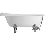 Ванна из искусственного мрамора Kerasan Retro 105590 170х77 белый/хром