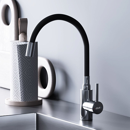 Смеситель Dorff Logic D3007622 для кухонной мойки черный