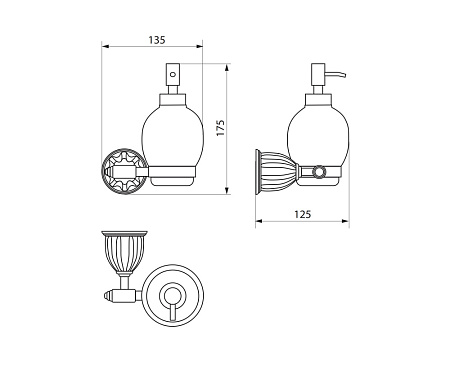 Дозатор для жидкого мыла RUSH Socotra ST12810 хром