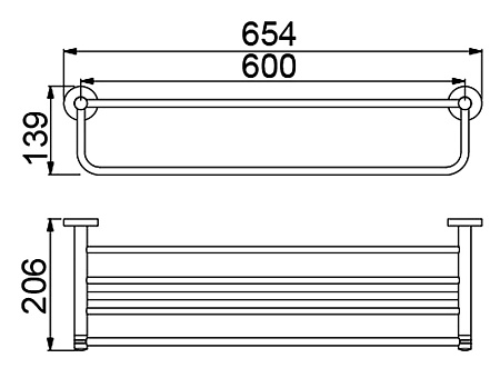 Полка для полотенец Timo Saona 13058/00 хром