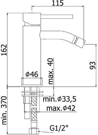 Смеситель Paffoni Light LIG131CR для биде, хром