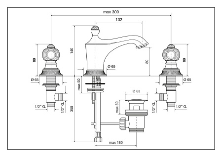 Смеситель Emmevi The One 98033SWBR для раковины, бронза