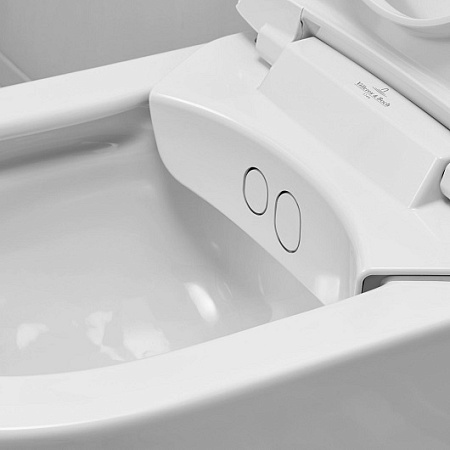 Унитаз подвесной Villeroy & Boch ViClean-I V0E200R1 с функцией биде, альпийский белый CeramicPlus
