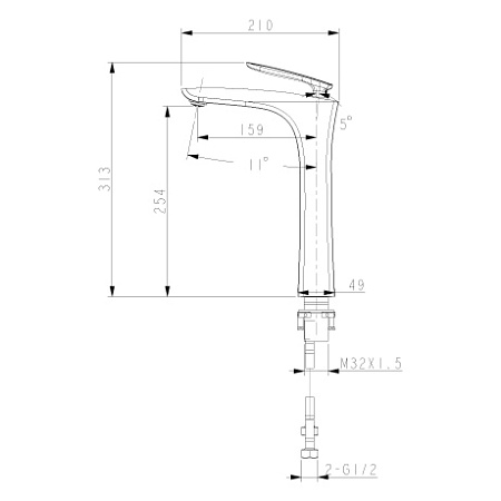 Смеситель Lemark Bellario LM6809C для раковины