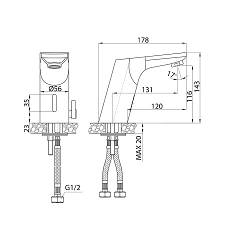 Смеситель IDDIS Pulse PULSBS1i86 для раковины, хром