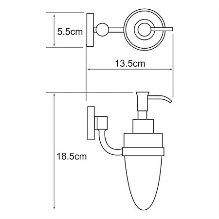 Дозатор жидкого мыла WasserKRAFT Rhein 6299 хром