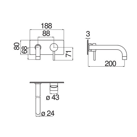 Смеситель Nobili Live LV00198/1CR для раковины, хром