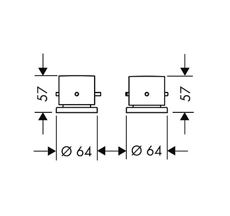 Термостат Axor Starck 10480000 на край ванны, хром