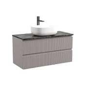 Тумба с раковиной и столешницей Sancos Snob T 100 SNT100SM+TT100A1X Doha Soft/Black Sky