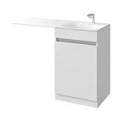 Тумба c раковиной Aqwella Forma FOR0105KR 55 с бельевой корзиной, белая