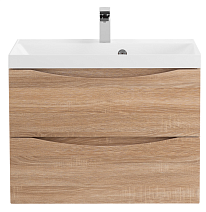 Тумба с раковиной BelBagno Marino MARINO-700-2C-SO-WO-P 70 rovere bianco