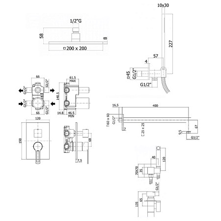 Душевой комплект Paffoni Ringo KITZRIN015CR/M хром