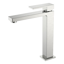 Смеситель Boheme Qubic 472-NB для раковины, высокий, никель брашированный