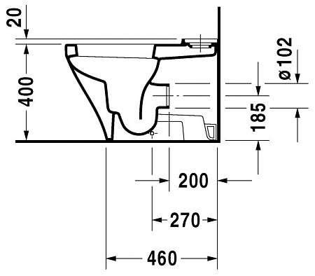 Чаша для унитаза-компакта Duravit DuraStyle 2155090000