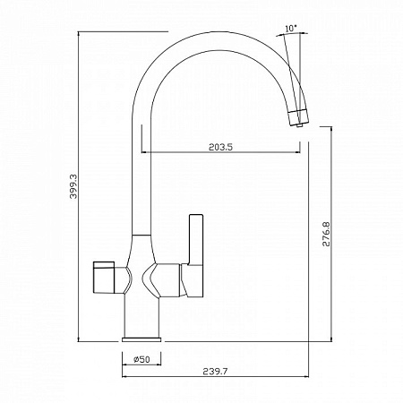 Смеситель IDDIS Pure PURBNFJi05 для кухонной мойки, сатин
