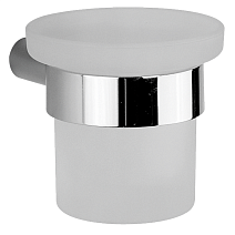 Стакан Cisal System SY09050021 подвесной, матовое стекло/хром Стакан Cisal System SY09050021 подвесной, матовое стекло/хром