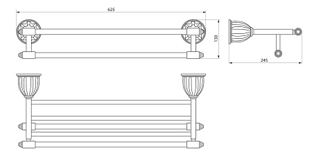 Полка для полотенец RUSH Socotra ST12544 хром