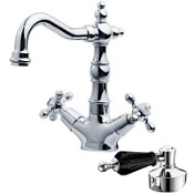 Смеситель Boheme Tradizionale chromo 272-BSW для раковины, хром/черный Swarovski