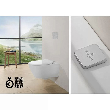 Унитаз подвесной Villeroy & Boch Subway 2.0 Plus 5614A1R1 альпийский белый CeramicPlus