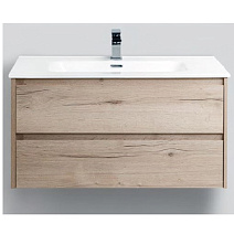 Тумба с раковиной BelBagno Kraft KRAFT-1000-2C-SO-RGB 100 rovere galifax bianco