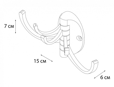 Крючок Fixsen FX-505F хром