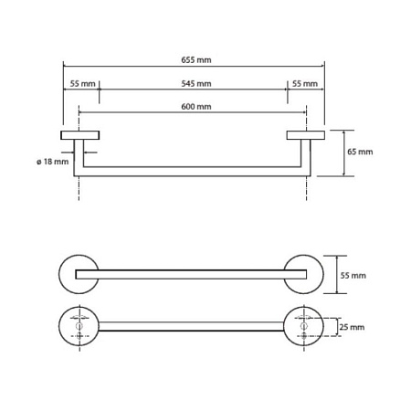 Полотенцедержатель Bemeta Amber 155204042 60 медное золото матовое