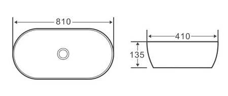 Раковина накладная BelBagno BB1349 40.5x81.5x13.5 белый
