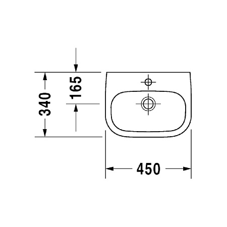 Раковина Duravit D-Code 07054500002 45 
