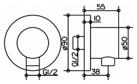 Шланговое подключение Keuco Ixmo 59547010001