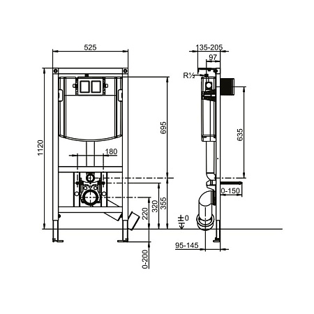 Система инсталляции для унитазов Villeroy & Boch ViConnect 92246100