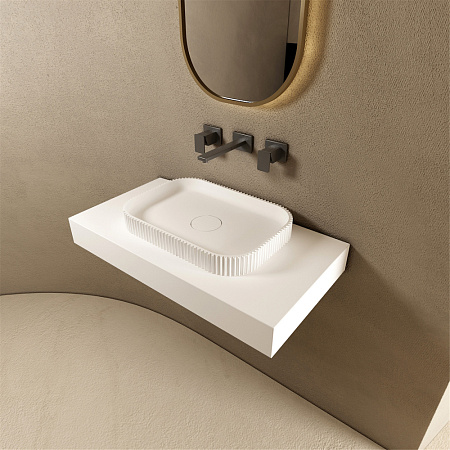 Раковина накладная ABBER Stein AS2602 белый