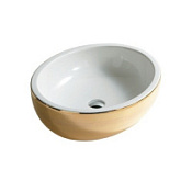 Раковина Galassia Midas 9863OR 62х50 золото/белый