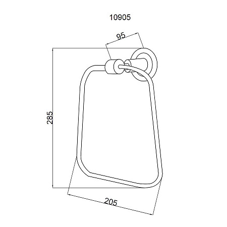 Полотенцедержатель Boheme Murano Cristal 10905-CRST-BR бронза