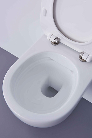 Унитаз подвесной SSWW CT2038V с тонкой крышкой, белый глянцевый