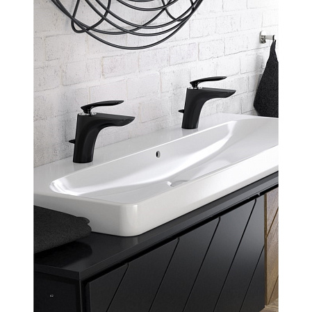 Смеситель Kludi Balance 520268775 для раковины, черный матовый/хром