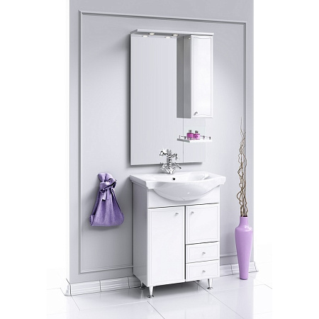 Шкаф-зеркало Aqwella Барселона Ba.02.06 60 белый