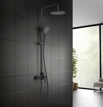 Душевая стойка Aquatek Бетта AQ2160MB черный матовый