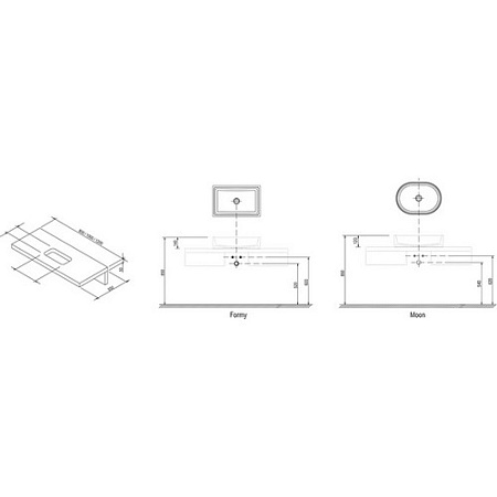 Столешница Ravak Formy L X000000834 100 дуб