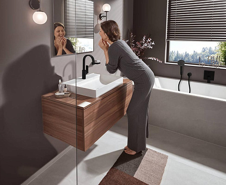 Смеситель Hansgrohe Vivenis 75030670 для раковины, черный матовый